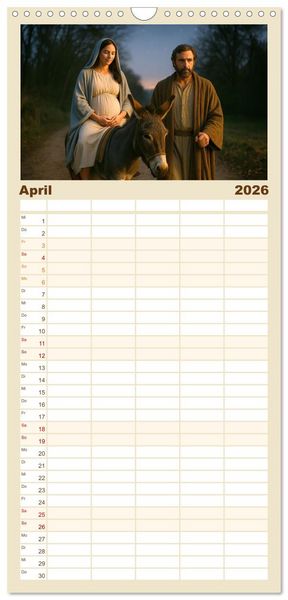Produktbild: Familienplaner 2026 - Der Weg von drei&szlig;ig Jahren mit 5 Spalten (Wandkalender, 21 x 45 cm) CALVENDO