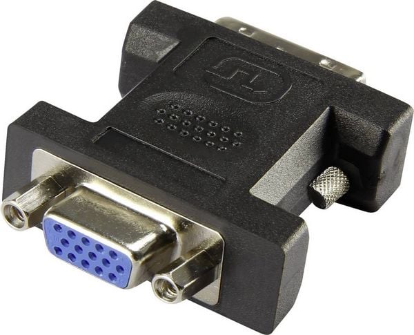 Produktbild: Renkforce RF-4212222 DVI / VGA Adapter [1x DVI-Stecker 24+5pol. - 1x VGA-Buchse] Schwarz