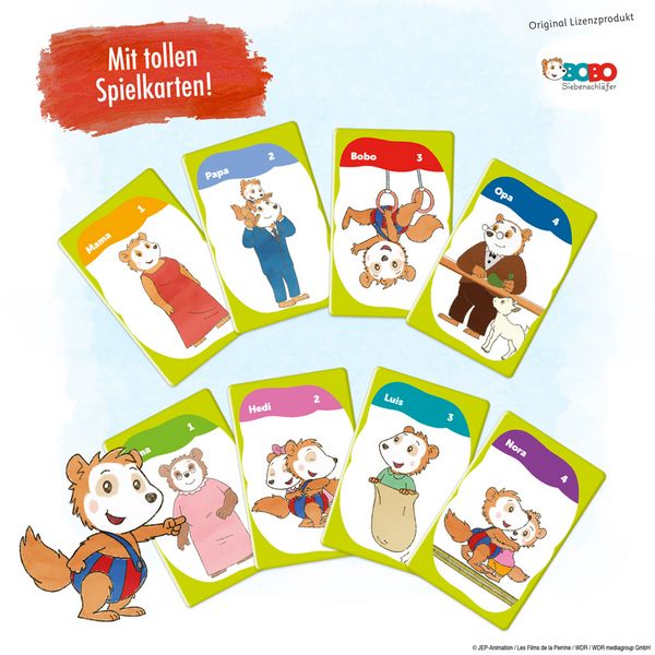 Produktbild: Tr&ouml;tsch Bobo Siebenschl&auml;fer Quartettspiel Quartett Spiel