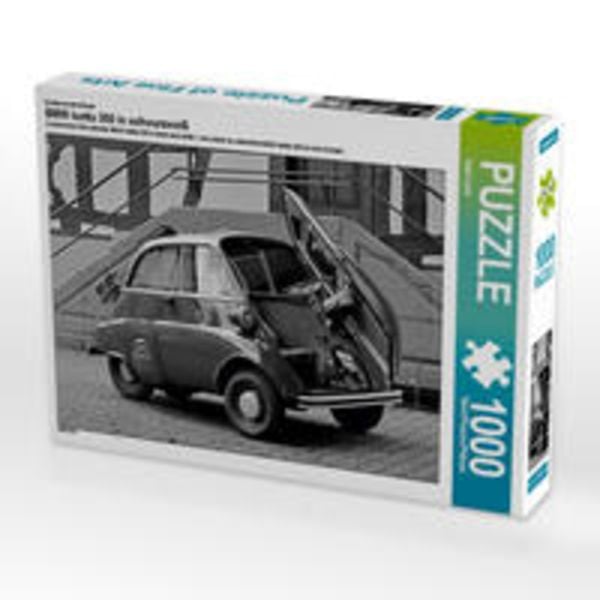 CALVENDO Puzzle BMW Isetta 300 in schwarzweiß 1000 Teile Lege-Größe 64 x 48 cm Foto-Puzzle Bild von Ingo Laue