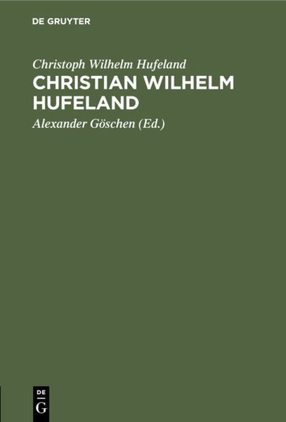 Produktbild: Christian Wilhelm Hufeland