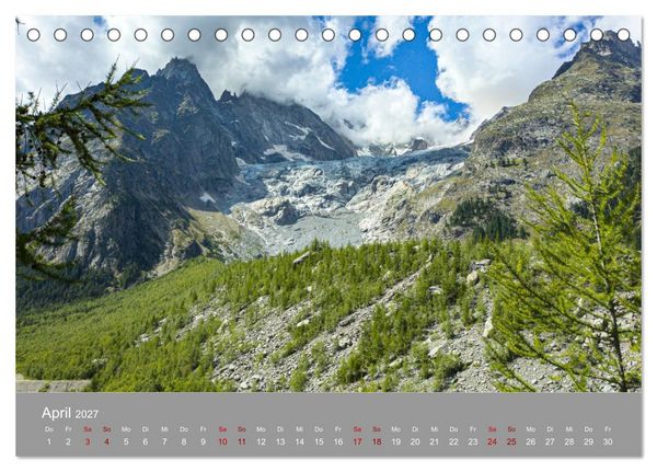 Produktbild: TMB - Mont Blanc (Tischkalender 2027 DIN A5 quer), CALVENDO Monatskalender