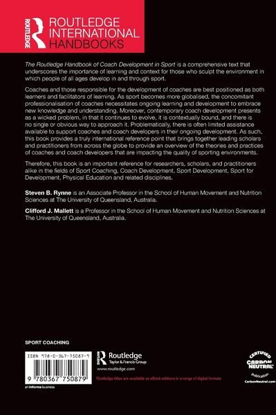 Produktbild: The Routledge Handbook of Coach Development in Sport