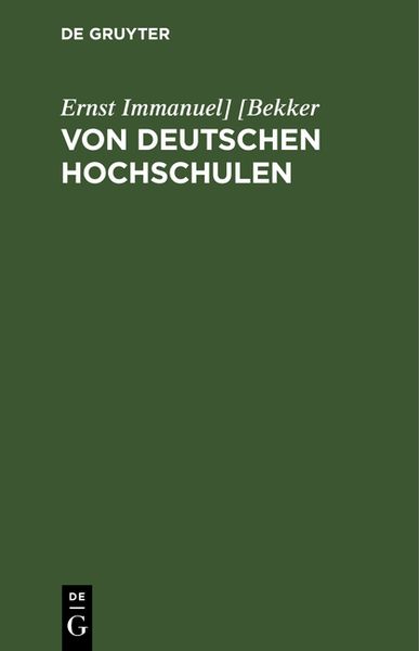 Produktbild: Von deutschen Hochschulen