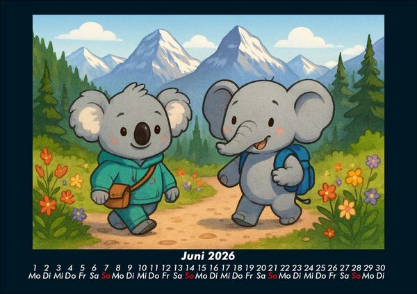 Produktbild: Kiki & Raffi - Reise durch Kanada 2026 Fotokalender DIN A5