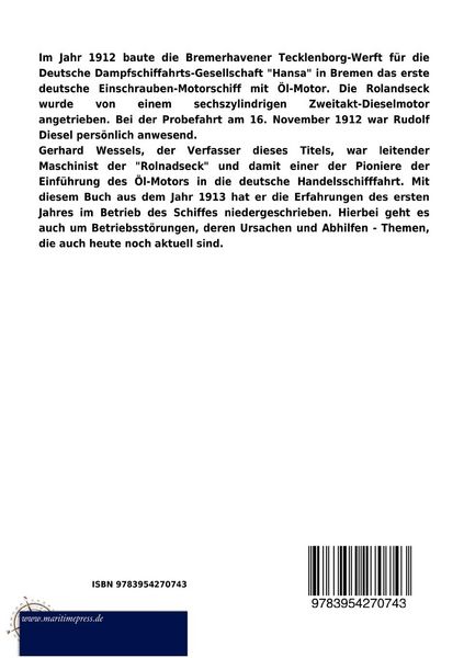 Produktbild: Der Schiffsdieselmotor (1913)