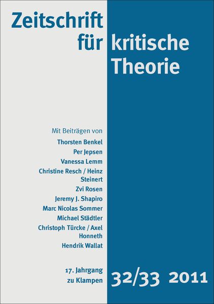 Produktbild: Zeitschrift f&uuml;r kritische Theorie / Zeitschrift f&uuml;r kritische Theorie, Heft 32/33 (2011)