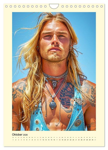 Produktbild: Ungez&auml;hmte Freiheit. Coole Jungs im Boho-Stil (Wandkalender 2026 DIN A4 hoch), CALVENDO Monatskalender