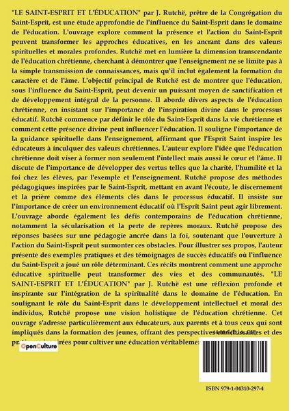Produktbild: Le Saint Esprit et l'&eacute;ducation