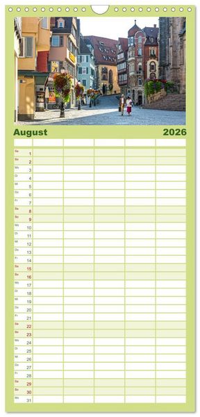 Produktbild: Familienplaner 2026 - T&uuml;bingen - Schw&auml;bische Perle am Neckar mit 5 Spalten (Wandkalender, 21 x 45 cm) CALVENDO