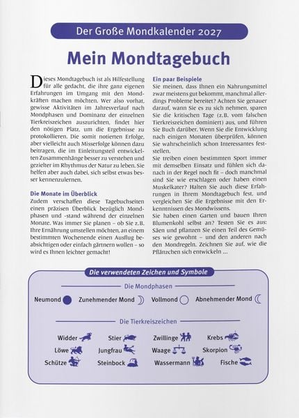 Produktbild: Der gro&szlig;e Mondkalender 2027