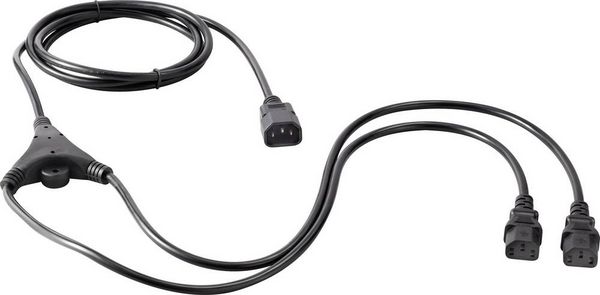 Produktbild: Sygonix SY-5042698 Kaltger&auml;te Y-Kabel Schwarz 2.35m