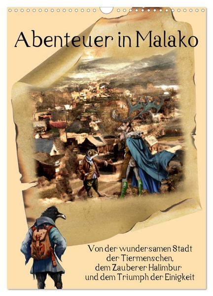 Produktbild: Abenteuer in Malako (Wandkalender 2026 DIN A3 hoch), CALVENDO Monatskalender