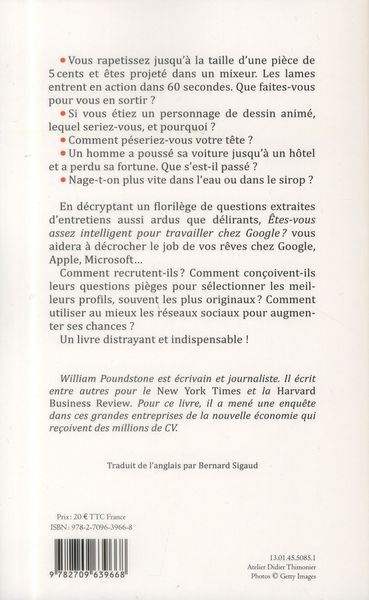 Produktbild: &Ecirc;tes-vous assez intelligent pour travailler chez Google ?