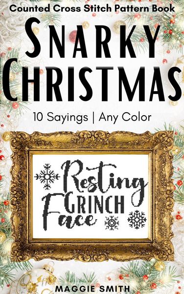 Produktbild: Snarky Christmas Sayings Counted Cross Stitch Pattern Book