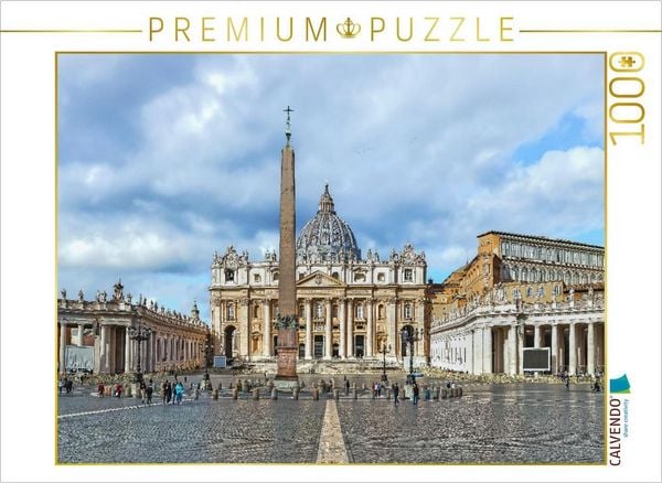 Produktbild: CALVENDO Puzzle Basilika Sankt Peter auf dem Petersplatz im Vatikan | 1000 Teile Lege-Gr&ouml;&szlig;e 64 &times; 48 cm Foto-Puzzle f&uuml;r gl&uuml;ckliche Stunden