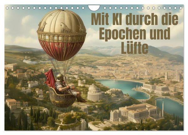 Produktbild: Mit KI durch die Epochen und L&uuml;fte (Wandkalender 2027 DIN A4 quer), CALVENDO Monatskalender