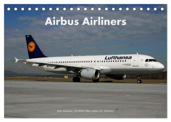 Produktbild: Airbus Airliners (Tischkalender 2026 DIN A5 quer), CALVENDO Monatskalender