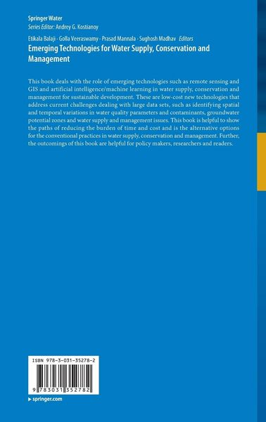 Produktbild: Emerging Technologies for Water Supply, Conservation and Management