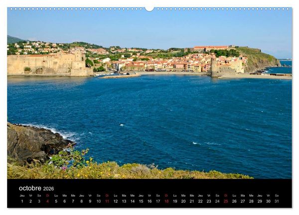 Produktbild: Le port de Collioure (Calendrier mural 2026 DIN A2 vertical) calendrier de bureau