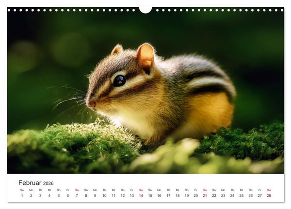 Produktbild: Backen voll - Ein Jahr mit Streifenh&ouml;rnchen (Wandkalender 2026 DIN A3 quer), CALVENDO Monatskalender