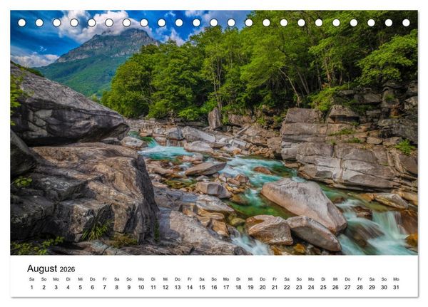 Produktbild: Flusswelt Schweiz (Tischkalender 2026 DIN A5 quer), CALVENDO Monatskalender