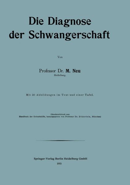 Produktbild: Die Diagnose der Schwangerschaft