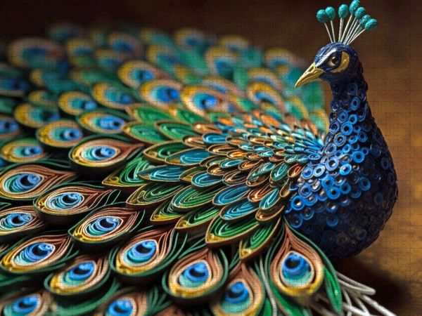 Produktbild: CALVENDO Puzzle Ein Motiv aus dem Kalender Tierwelt mit Quilling | 1000 Teile Lege-Gr&ouml;&szlig;e 64x48cm Foto-Puzzle f&uuml;r gl&uuml;ckliche Stunden