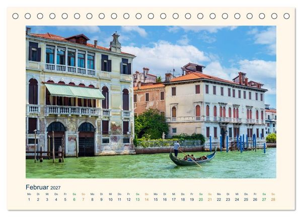 Produktbild: Venedig, die zeitlos Elegante (Tischkalender 2027 DIN A5 quer), CALVENDO Monatskalender
