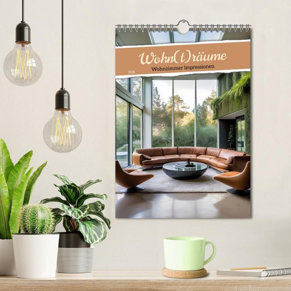 Produktbild: Wohn(t)r&auml;ume - Wohnzimmer Impressionen (Wandkalender 2026 DIN A4 hoch), CALVENDO Monatskalender