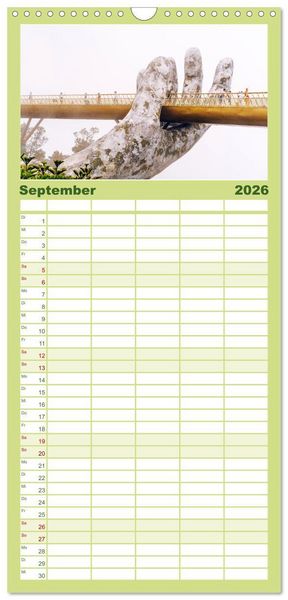 Produktbild: Familienplaner 2026 - Vietnam - Das Land der Morgenr&ouml;te. mit 5 Spalten (Wandkalender, 21 x 45 cm) CALVENDO