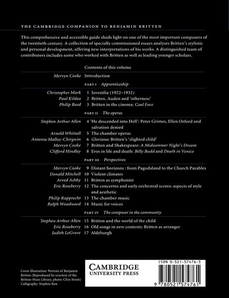 Produktbild: The Cambridge Companion to Benjamin Britten