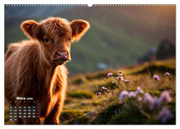 Produktbild: Highland K&uuml;he (Wandkalender 2026 DIN A2 quer), CALVENDO Monatskalender
