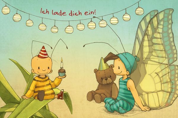 Produktbild: Die kleine Hummel Bommel &ndash; Einladungskarten