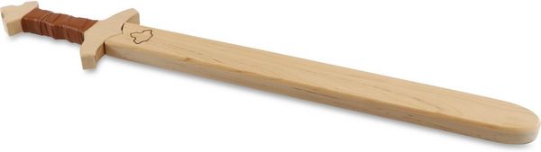 Produktbild: BestSaller 1020 - Schwert-Set K&ouml;nig Edward mit Holzh&uuml;lle, 60cm, Holz-Schwert, Griff mit brauner Kunststoffwickelung