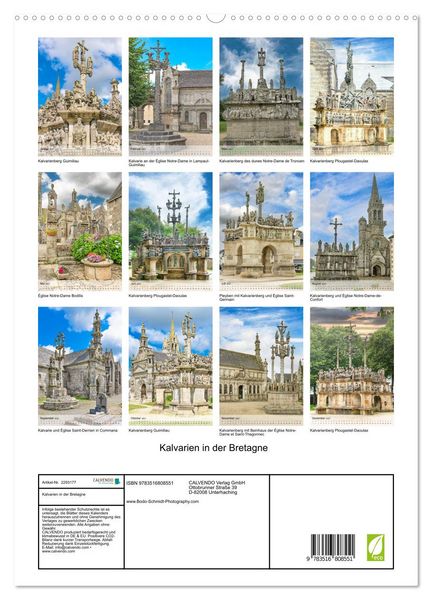 Produktbild: Kalvarien in der Bretagne (hochwertiger Premium Wandkalender 2027 DIN A2 hoch), Kunstdruck in Hochglanz