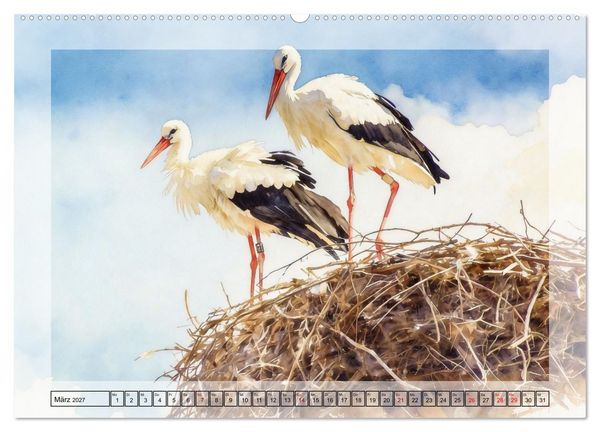 Produktbild: Zauberhaftes Nestgefl&uuml;ster (Wandkalender 2027 DIN A2 quer), CALVENDO Monatskalender