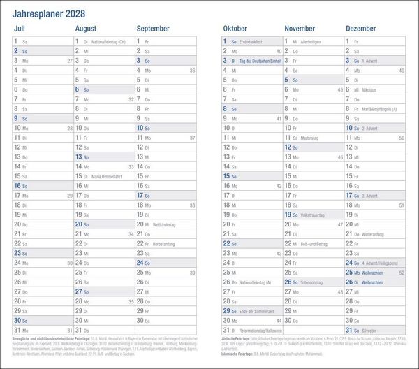 Produktbild: Wochen-Taschenkalender, schwarz 2027