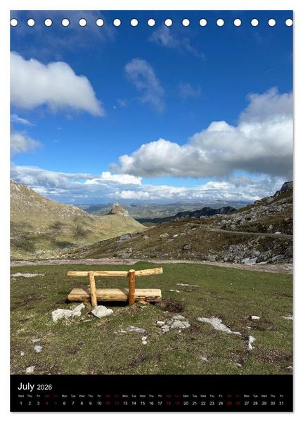 Produktbild: Durmitor &mdash; Majestic Peaks of Montenegro (Desk Calendar 2026 DIN A5 portrait), CALVENDO 12 Month DeskCalendar