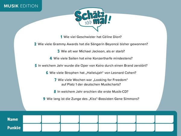 Produktbild: Sch&auml;tz mal! Musik Edition