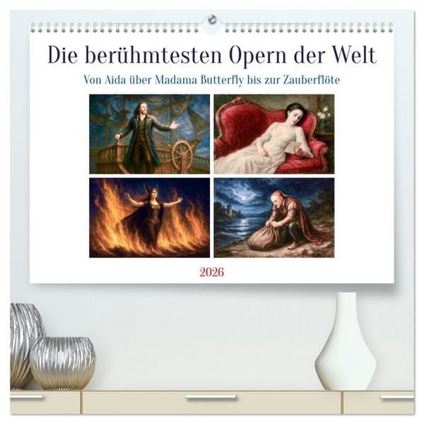 Produktbild: Die ber&uuml;hmtesten Opern der Welt (hochwertiger Premium Wandkalender 2026 DIN A2 quer), Kunstdruck in Hochglanz