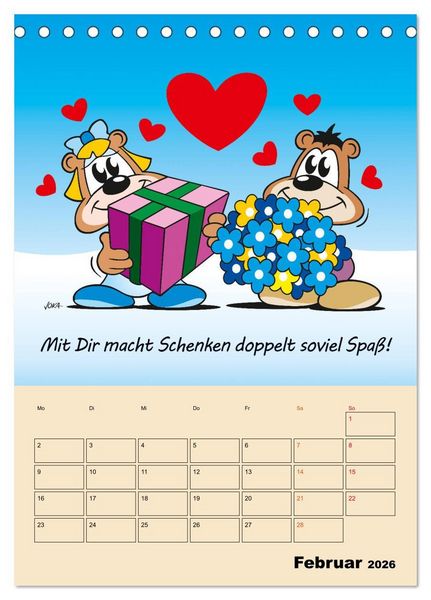 Produktbild: Ein Jahr mit Dir! (Tischkalender 2026 DIN A5 hoch), CALVENDO Monatskalender
