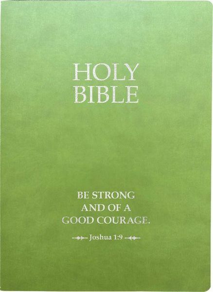 Produktbild: Kjver Holy Bible, Be Strong and Courageous Life Verse Edition, Large Print, Olive Ultrasoft
