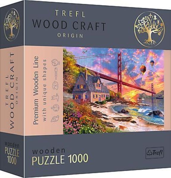 Trefl - Holzpuzzle 1000 - Sonnenuntergang über der Goldenen Pforte