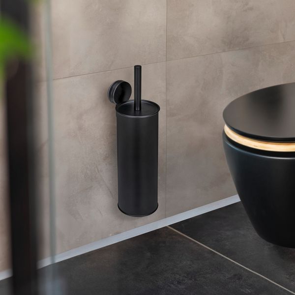 Produktbild: Static-Loc&reg; Plus WC-Garnitur Mod. Pavia Schwarz, geschlossen, Befestigen ohne Bohren