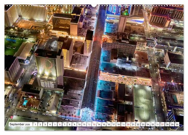 Produktbild: Las Vegas Nightlife - Neonlichter, Casinos und unvergessliche N&auml;chte (Wandkalender 2026 DIN A2 quer), CALVENDO Monatskalender