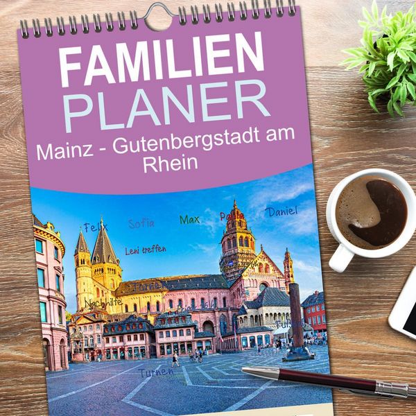 Produktbild: Familienplaner 2026 - Mainz - Gutenbergstadt am Rhein mit 5 Spalten (Wandkalender, 21 x 45 cm) CALVENDO