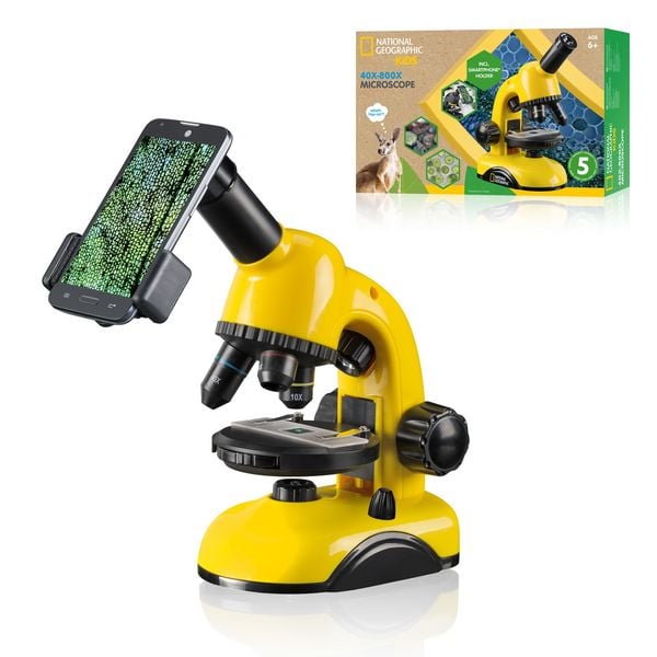 Produktbild: Bresser 14551 - NATIONAL GEOGRAPHIC Einsteiger-Mikroskop (gelb) 40-800x