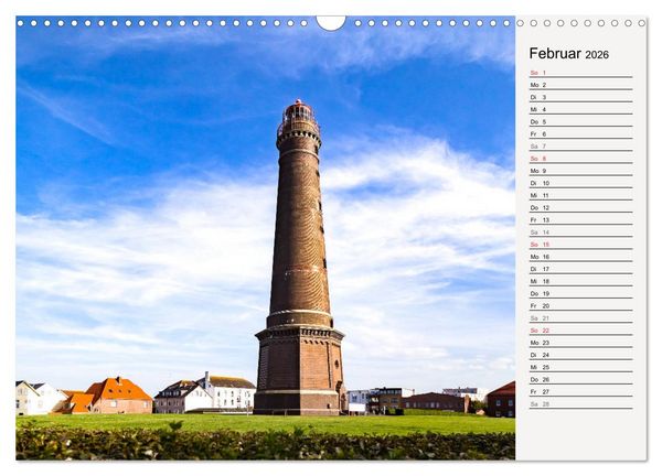 Produktbild: BORKUM Geburtstagskalender mit Planerfunktion (Wandkalender 2026 DIN A3 quer), CALVENDO Monatskalender