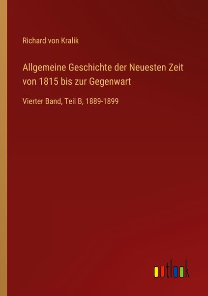 Produktbild: Allgemeine Geschichte der Neuesten Zeit von 1815 bis zur Gegenwart